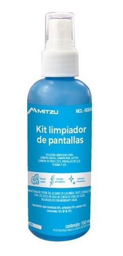 Kit Limpiador Multiusos Y Pantallas Paño Liquido Cepillo