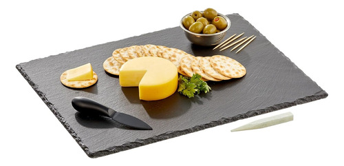 Plato De Pizarra Gourmet Mdesign Slate Stone Para Servir, C.