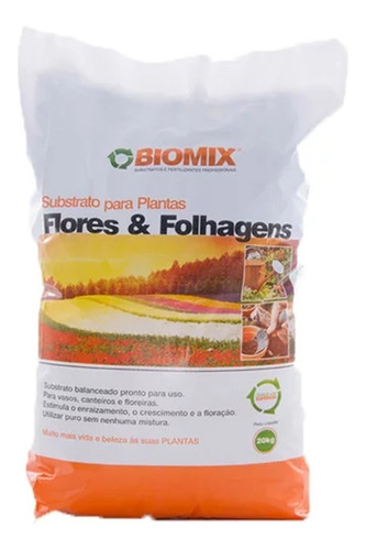 Biomix Substrato Folhas E Folhagens 20kg C/ Nf