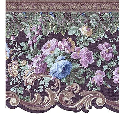 Concord Wallcoverings - Papel Tapiz Con Borde Floral, Flores