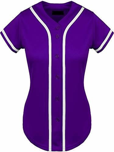 Imagen 3 de 5 de Sombrero Y Más Allá Mujeres Botón De Béisbol Tee Short Sleev