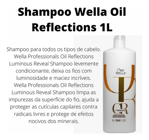 Wella Oil Reflections Luminous Shampoo Xampu Hidrata Brilho