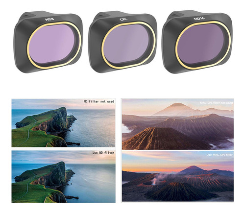 Filtro De Lente Compatível Com Dji Mini/mavic Mini 3 Pecas