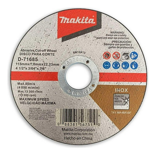 Kit De Discos Para Miniesmeriladora 4 Piezas B-90467 Makita