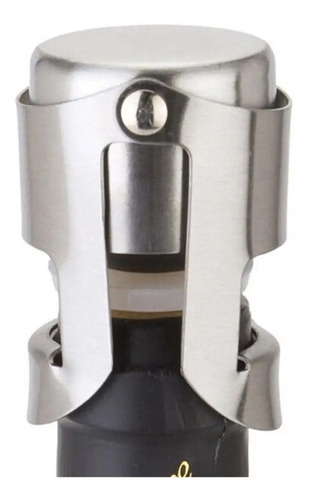 Imagen 3 de 5 de Tapón Para Espumante Champaña De Acero Inoxidable
