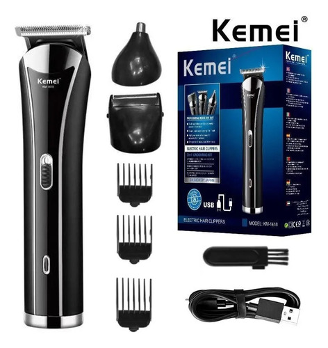 Maquina Afeitadora Kemei Km 1407 3 En 1  Cabello Barba Nariz