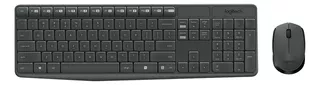 KIT TECLADO Y MOUSE INALAMBRICO MK235 LOGITECH COLOR GRAFITO