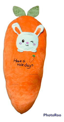 Peluche Zanahoria Con Carita De Conejo Adorable!