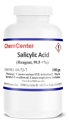 Ácido Salicílico, Ultra Puro, Polvo, 100 Gramos