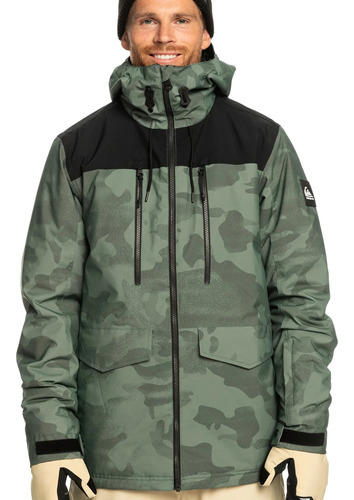 Campera Snow Hombre Quiksilver Fairbanks Impermeable 10k