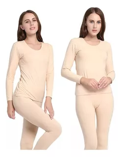 Pijamas Conjunto De Ropa Interior Térmica Para Mujer Espesar