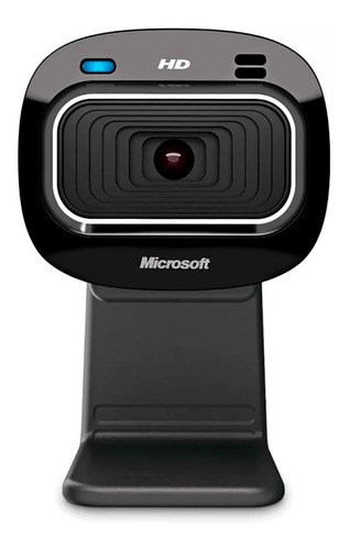 Webcam Microfone Integrado Microsoft Lifecam Hd-3000 Zoom 4x Cor Preto