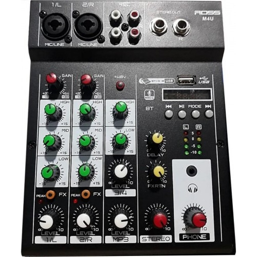 Mixer Ross M4u Profesional Equalizador Dj Usb Bluetooth 41