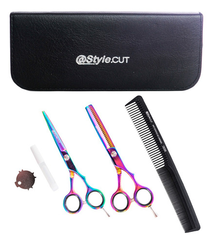 Style.cut Kit Tijeras Cobalto Corte 5.5 Pulir 5.5 Peine 6c