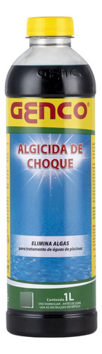 Algicida De Choque Elimina Algas Águas De Piscinas Genco 1l