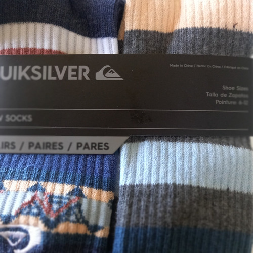 Quiksilver Calcetas Surf Originales 5pares Medida 24-30cm