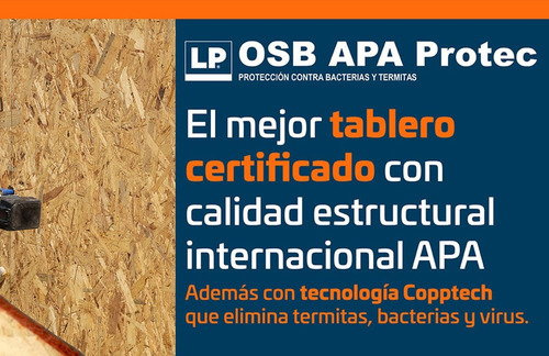 Tablero Osb Lp Apa Estructural 9.5mm - 1220mm X 2440mm