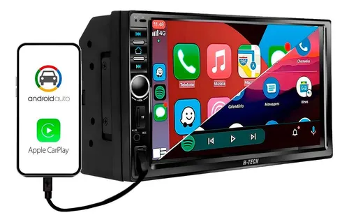 comprar Central Multimídia 7po Carplay Android Auto Espelhamento Ubs H-Tech