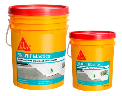 Sikafill Elástico Membrana Liquida Sika 20 + 4 Kgs. Colores.