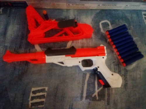 Pistola Nerf Sharpfire Con Cañón Extendido 6 En 1