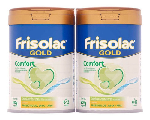 Fórmula Infantil Frisolac Gold Comfort Con 2 Latas De 800 G 