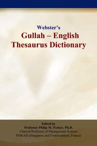 Libro: En Ingles Websters Gullah English Thesaurus Dicti