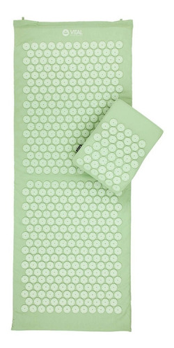 Yogateria Tapete E Almofada Acupressure Acupressão Massagem Cor Verde