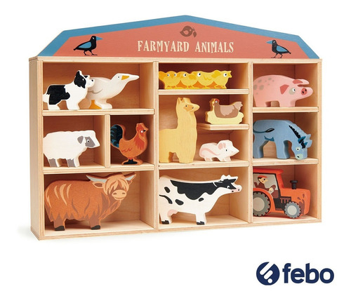 Imagen 3 de 4 de Estante Organizador De Madera Tenders Leaf Toys + Figuras