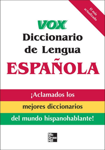 Libro: Vox Diccionario De Lengua Española (vox Dictionary Se