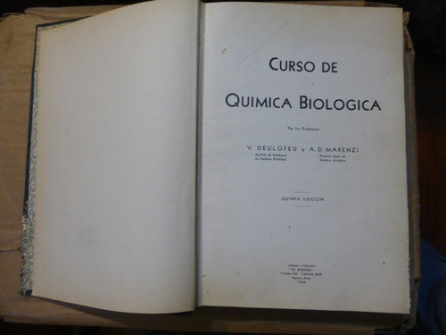 Curso De Quimica Biologica - V. Deulofeu - A. D. Marenzi - E