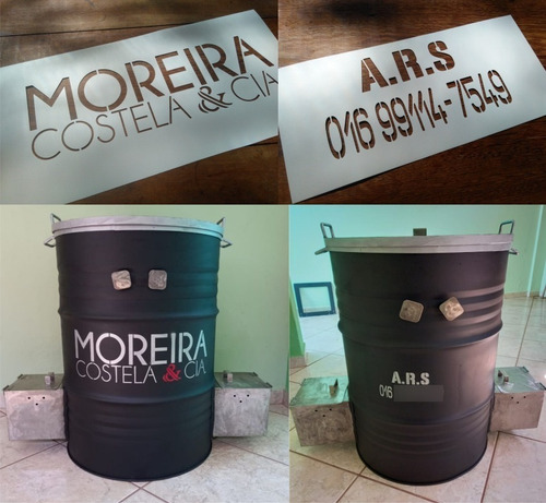Stencil Flor De Lotus 2 Unidades 30cm X 4cm Em Pvc