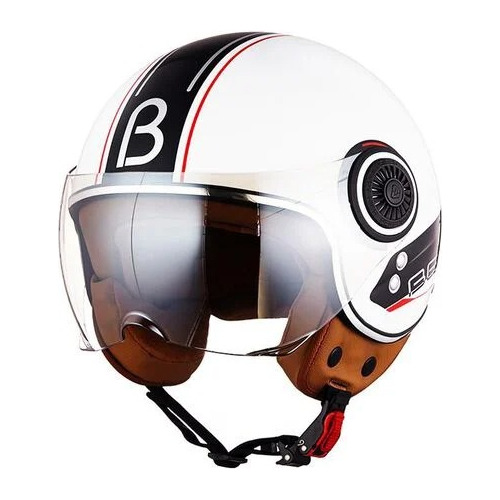 Casco Moto Classic 3/4 - Blanco B110 Marca Beon