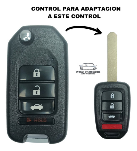 Llave Control Chip Honda Civic 2016 2017 2018 2019 2020 2021