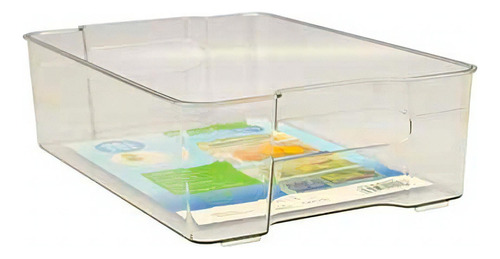 Caja De Almacenamiento Multiusos 32x9x21cm Color Agua Liso