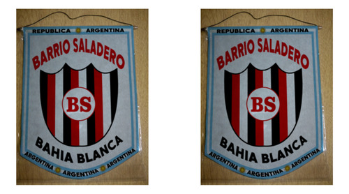 Banderin Mediano 27cm Barrio Saladero Bahia Blanca