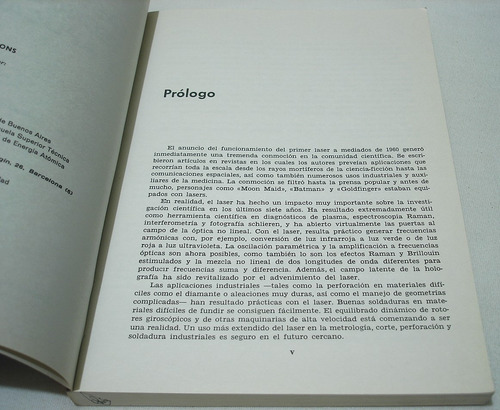 Laser: Tecnología Y Aplicaciones. Marshall. Libro Diodo Gas (Usado)