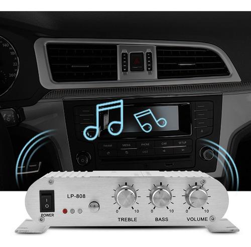 L Mini De 20 W 2 Canales Hifi Estéreo Bajo Auto Coche De