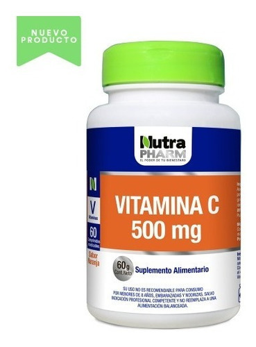 Imagen 1 de 1 de Vitamina C 500 Mg Nutrapharm (sistema Inmunologico)