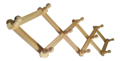Perchero Plegable De Madera Doble Función