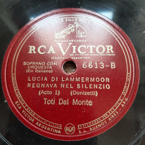 Pasta Toti Dal Monte Donizetti Rca Victor Tc45