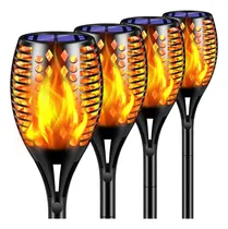 Comprar Luces Solares Antorcha Efecto Flama 110cm Altura X4 Exterior