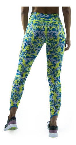 Imagen 3 de 4 de Legging Rinat Mix Amarillo/azul