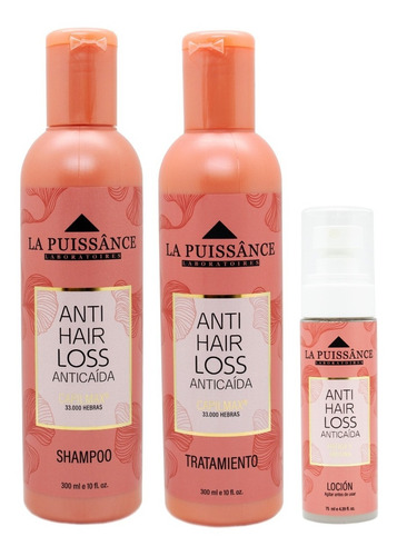 La Puissance Anti Hair Loss Caída Shampoo Enjuague Loción
