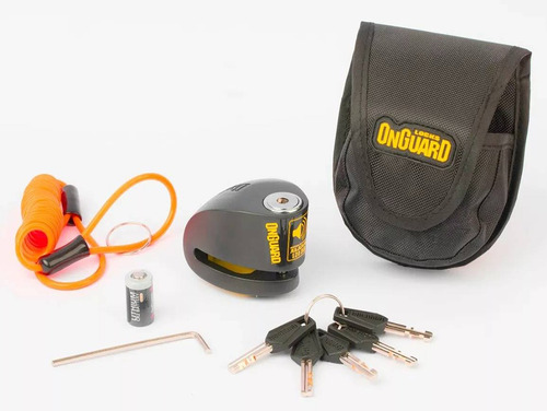 Tranca Moto On-guard Disco Con Alarma 6mm