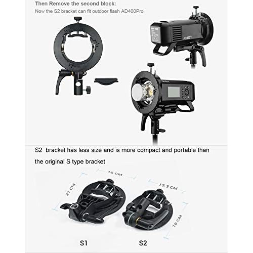 Soporte De Flash Forma De S Tipo Bowens Mount V1 Ad200p...
