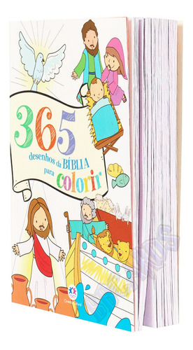 Livro Religioso 365 Desenhos Da Bíblia Para Colorir 