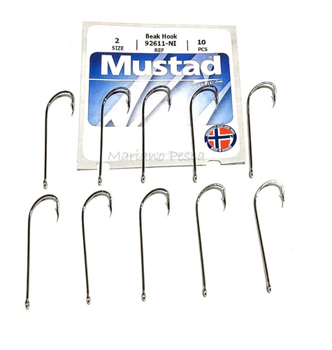 Anzuelos Mustad 92611 N 2 Para Pesca Variada. Por 10 Unidades. Mariano Pesca