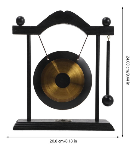 Juego De Gong De Latón Para Escritorio Con Soporte Y Mazo Fe