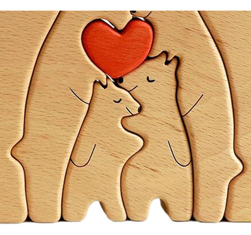 Fs Rompecabezas De Arte De Madera De La Familia De, Juguete