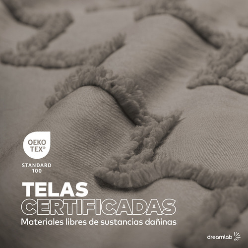 Juego de Funda Para Edredon Duvet con Textura Dreamlab, Tamaño Matrimonial, Color Arena